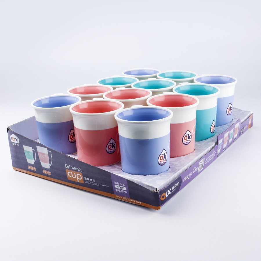 Generic Plastic Cup 400 mL - Set of 12 - Multicolor