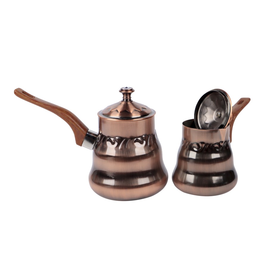 Generic Stainless Steel Coffee Warmer 3pc Set - Copper