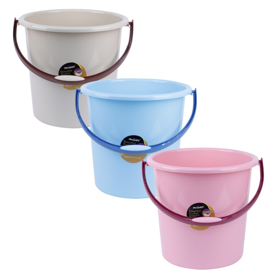 Generic Plastic Bucket with Handle 24L - 3 Color Pack