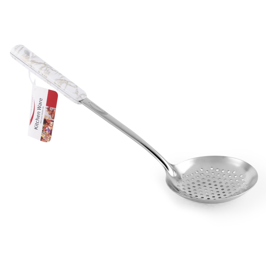 KITCHENMARK Stainless Steel Skimmer - 38cm - White Gold