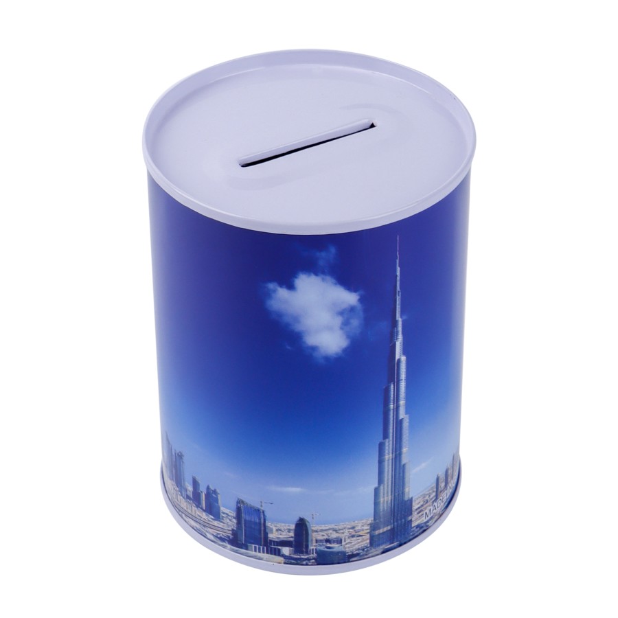 Generic Metallic Dubai Themed Coin Box Size S 10cm - 3 Color Pack