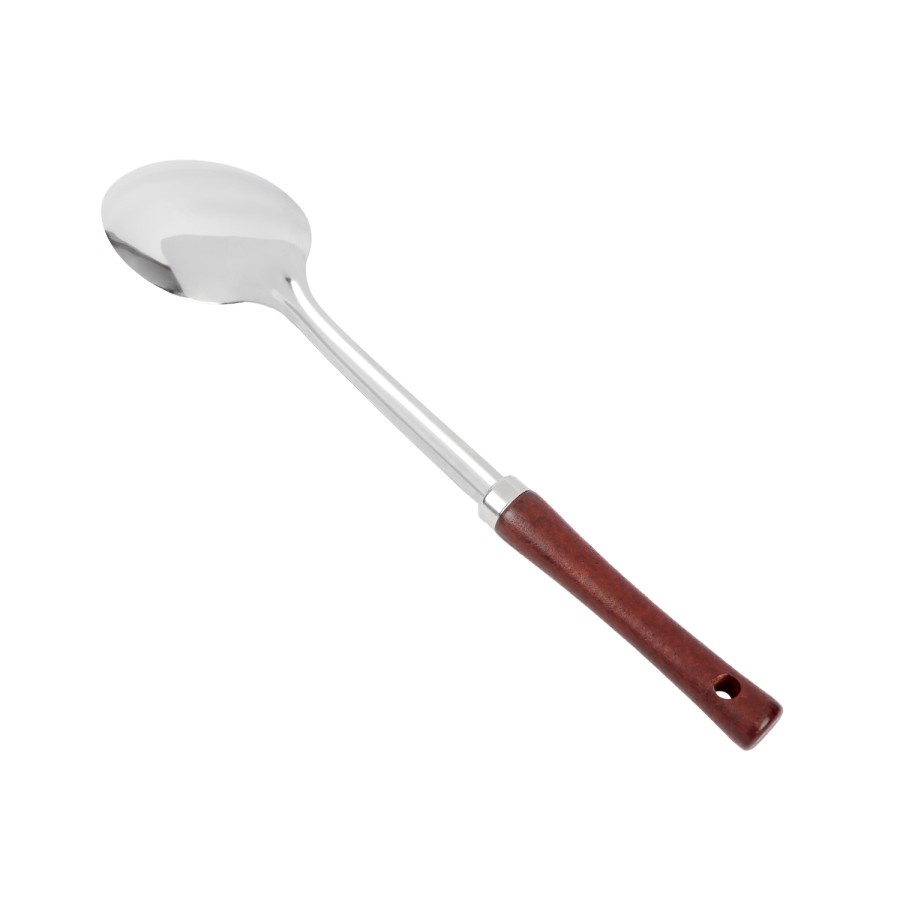 Generic Stainless Steel Rice Spoon - Wooden Handle