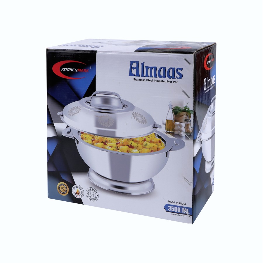 KITCHENMARK Almaas Stainless Steel Insulated Hot Pot - 3500ml