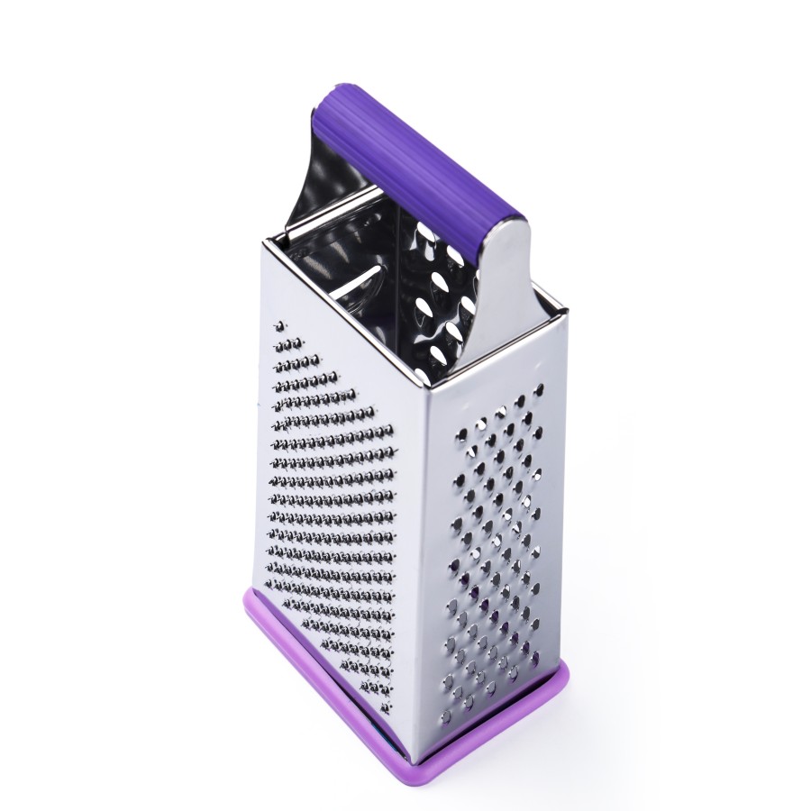 Generic Stainless Steel 4-way Grater 23.5cm - 4 Color Pack