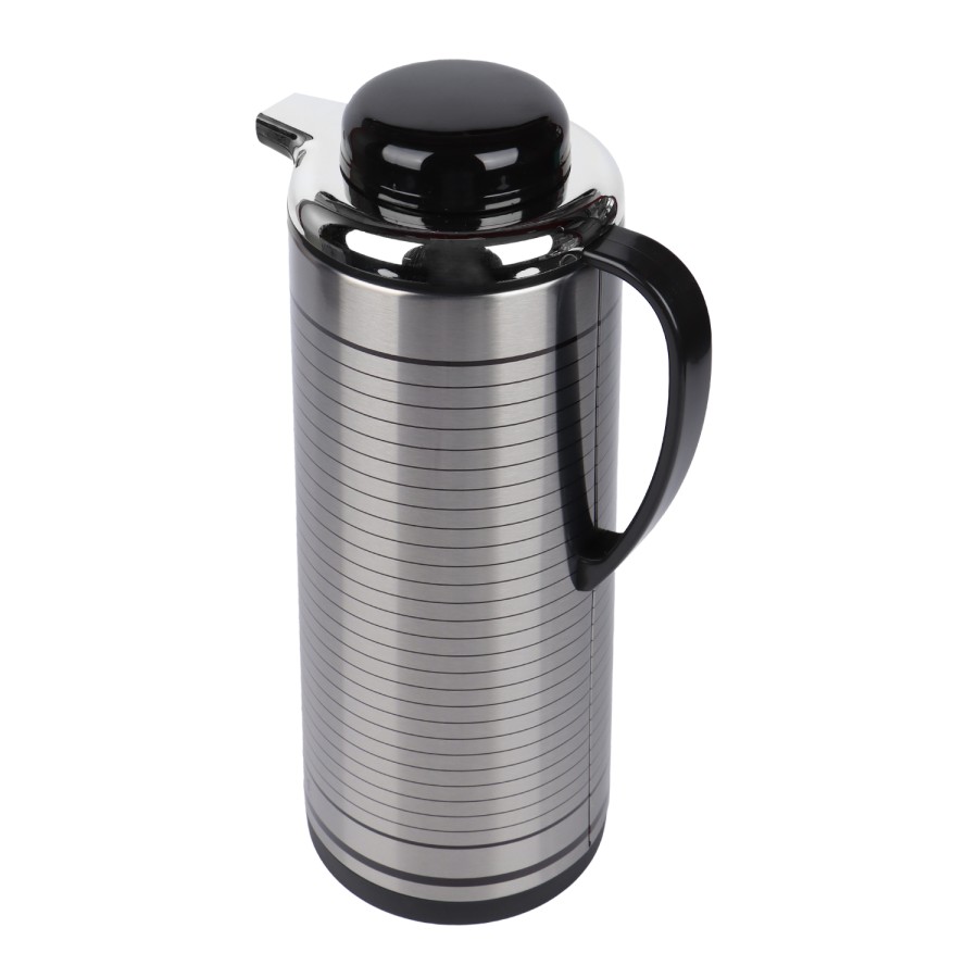 KITCHENMARK 1.9L Vacuum Flask - Silver Stripes