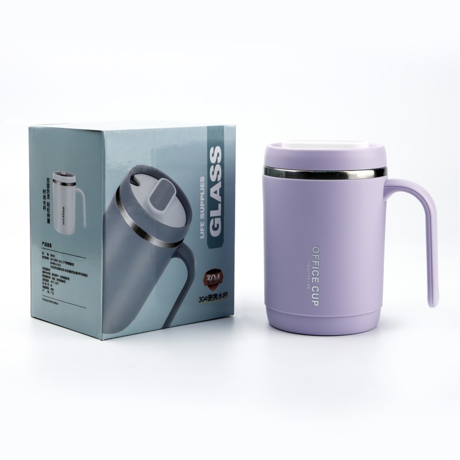 Generic Coffee Mug with Lid 500 ml - 2 Color Pack