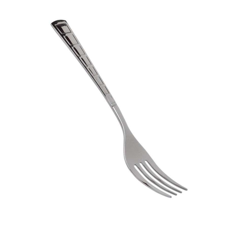 BECHOWARE 3pc Stainless Steel Pattern Design Table Fork Set 20.5cm - Silver