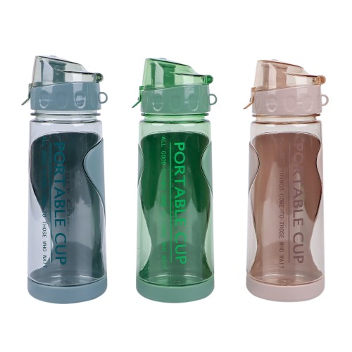 Generic Plastic Water Bottle 600ml - 3 Color Pack