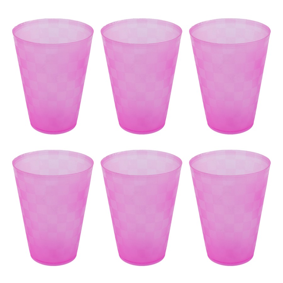 Generic 6pcs Plastic Cup Set 300ml - Pink