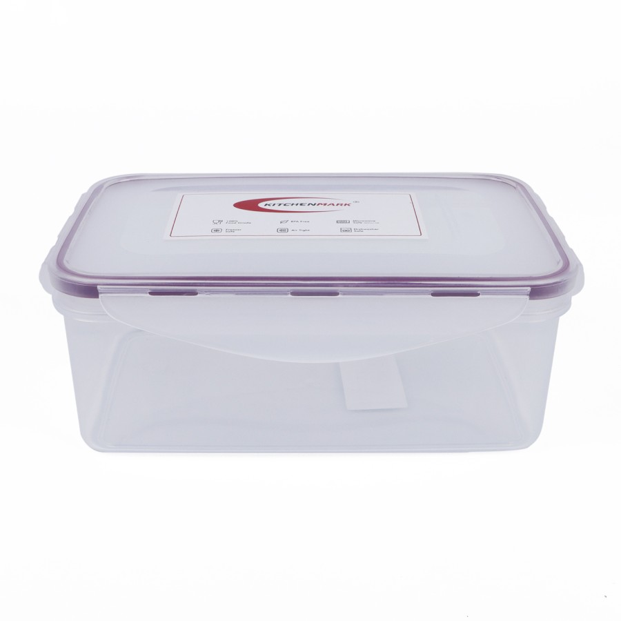 KITCHENMARK Lock and Safe Plastic Container 1300ml - Transparent