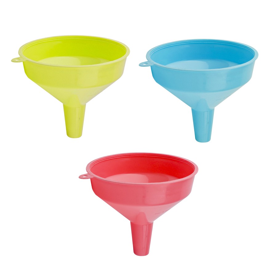 Generic 3pc Plastic Multicolor Funnel 14cm