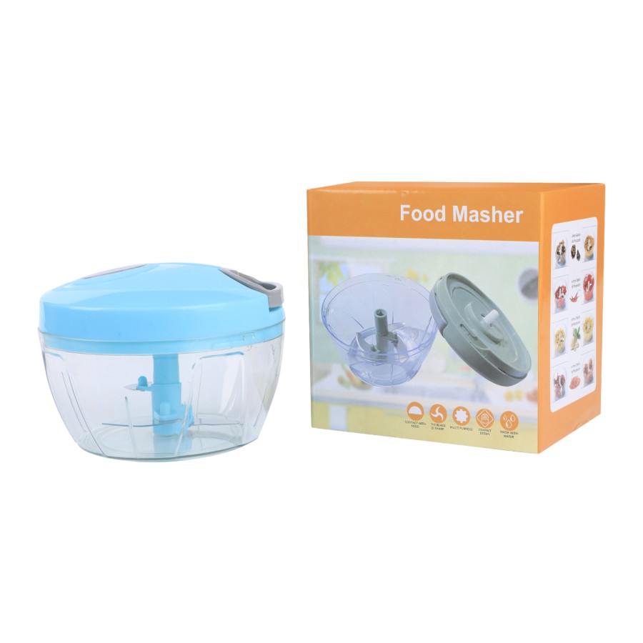 Generic Vegetable Cutter Round Chopper 13x8cm - Blue