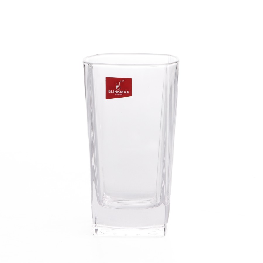 BLINKMAX 6pc Water Glass Tumbler Set Transparent Drinkware 210ml