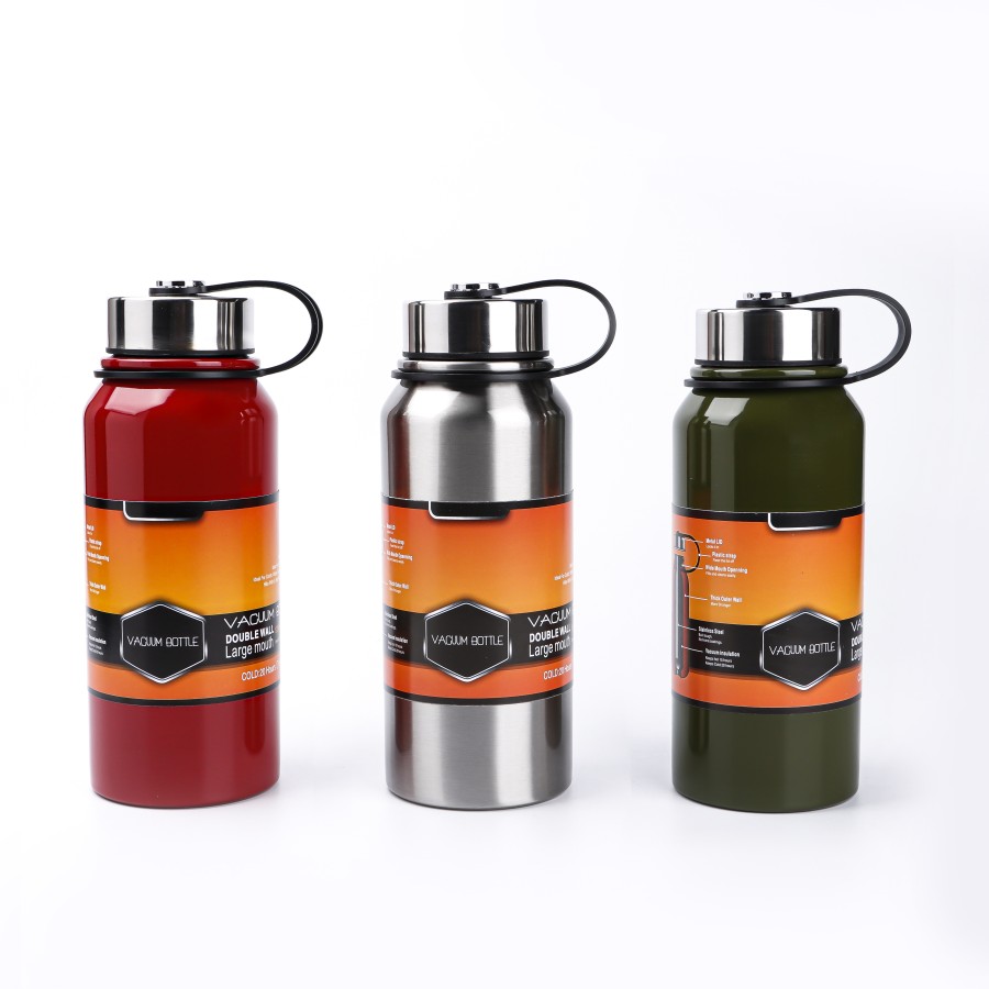 Generic Vacuum Thermos Stainless Steel Bottle 800 mL - 3 Color Pack