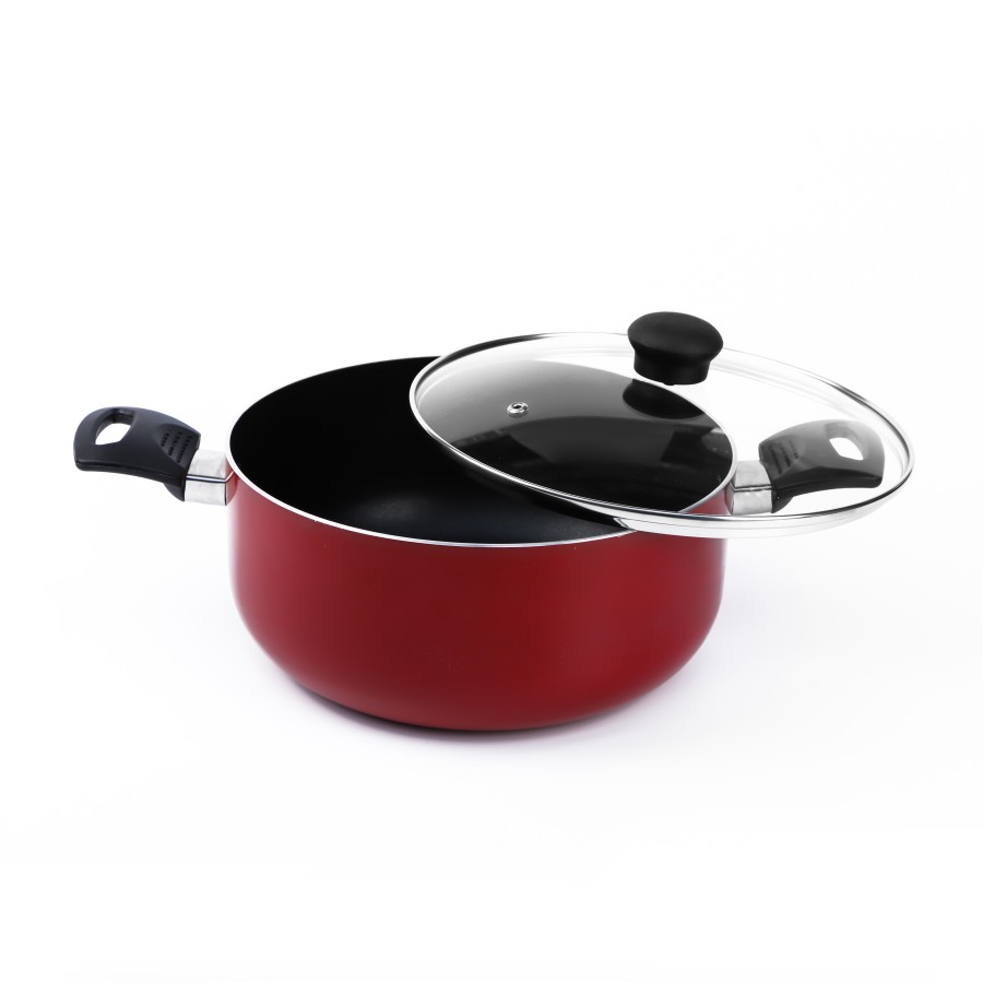 KITCHENMARK 7pc Non-stick Cookware Set - Red