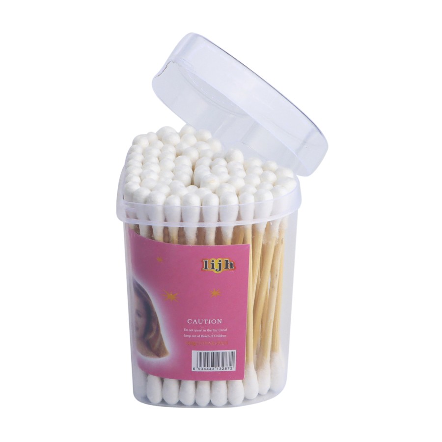 Generic 12 Box of 100 Double Ended Cotton Buds Heart Shaped Pack - White