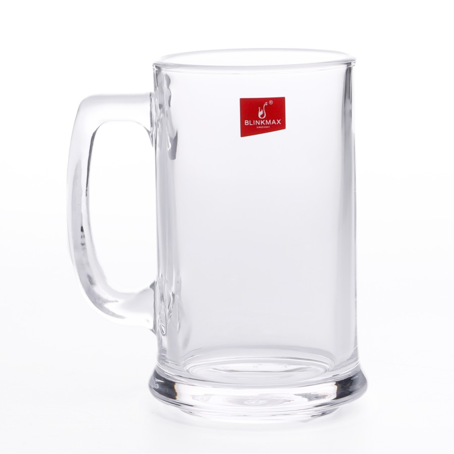 BLINKMAX 2pc Long Glass Mug Tumbler Set Transparent Drinkware 430ml