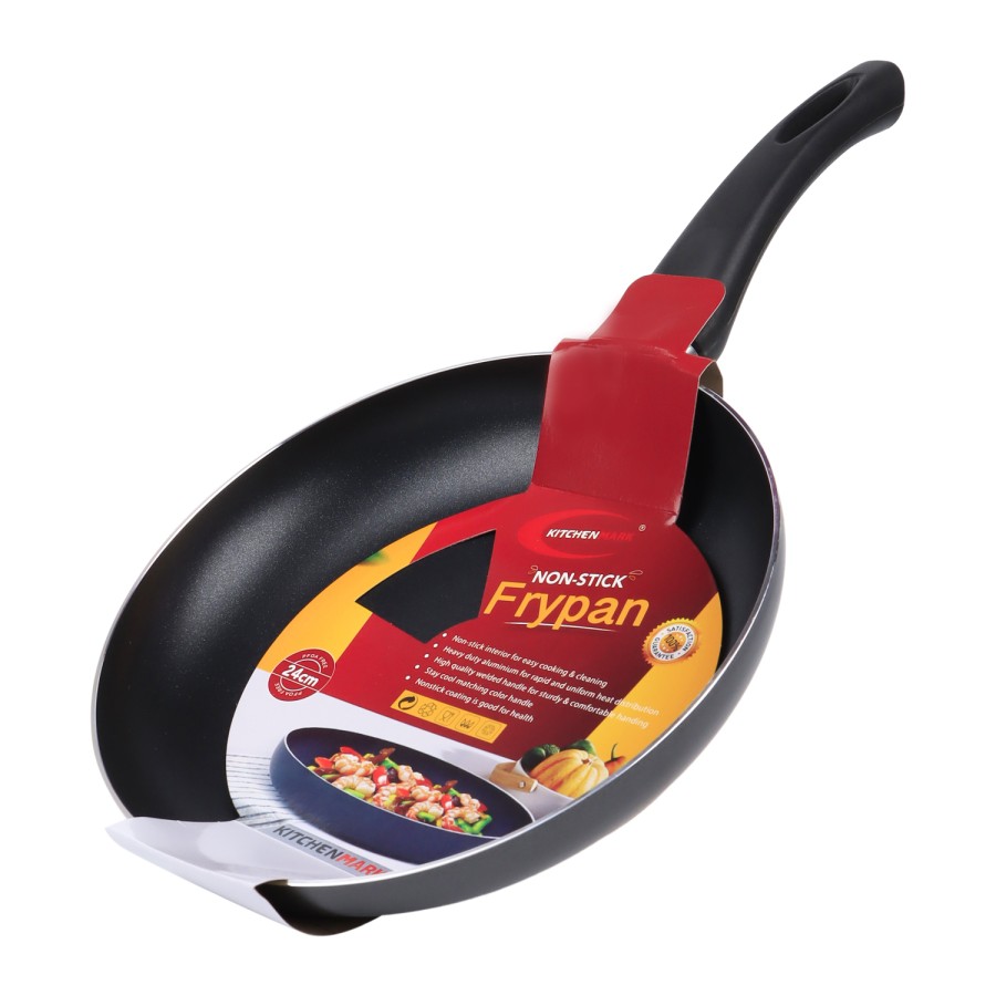 KITCHENMARK Nonstick Aluminium Frypan 24cm - Black