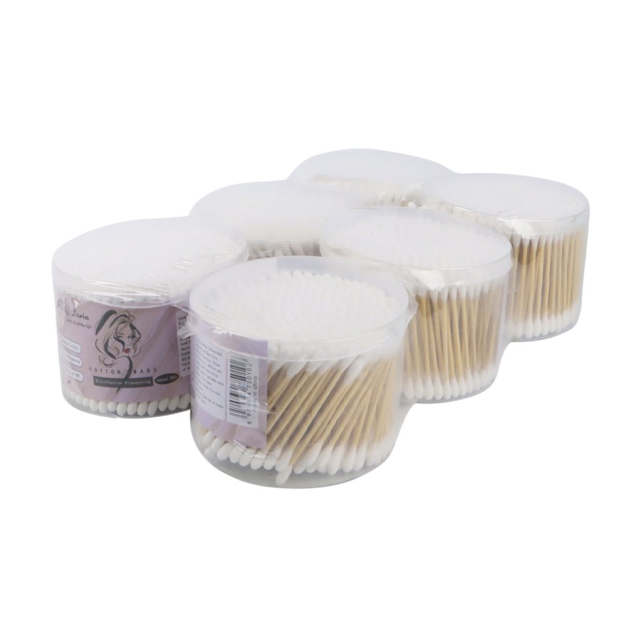 Generic 6 Box of 500 Double Ended Cotton Buds Round Pack - White