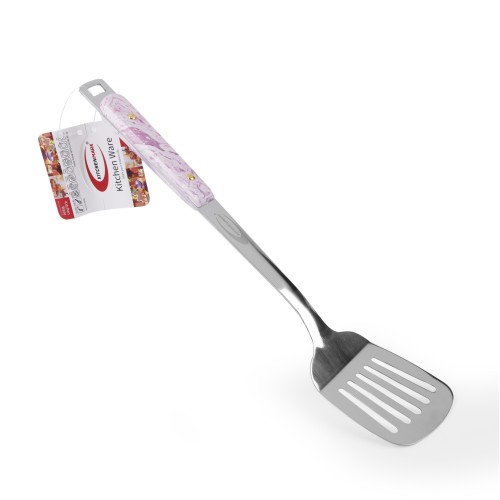 KITCHENMARK Stainless Steel Spatula Turner 37cm - Pink Pattern