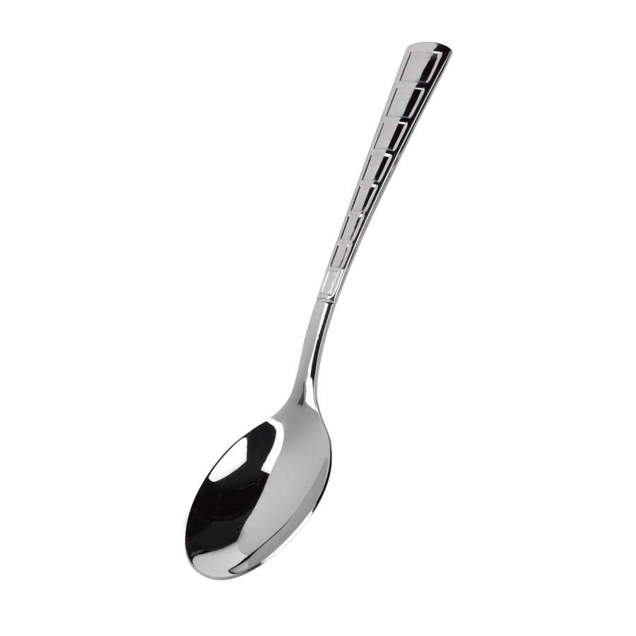 BECHOWARE 3pc Stainless Steel Pattern Design Tea Spoon Set 15cm - Silver