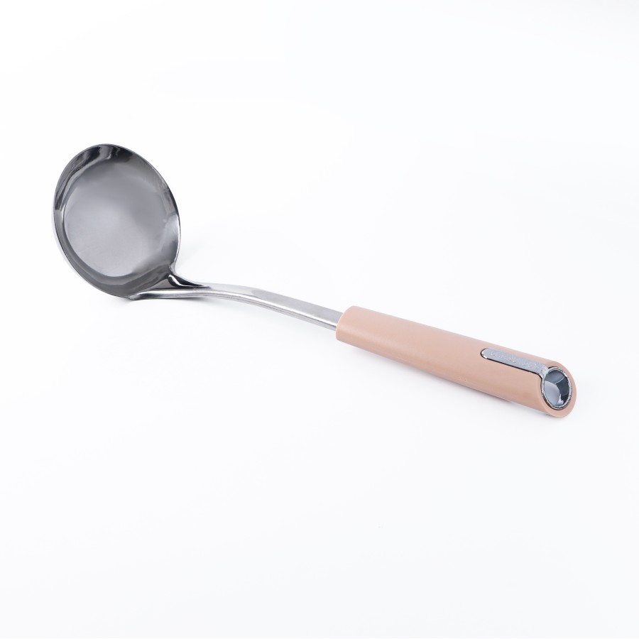 BECHOWARE Stainless Steel Ladle Soup Spoon 31cm - Beige