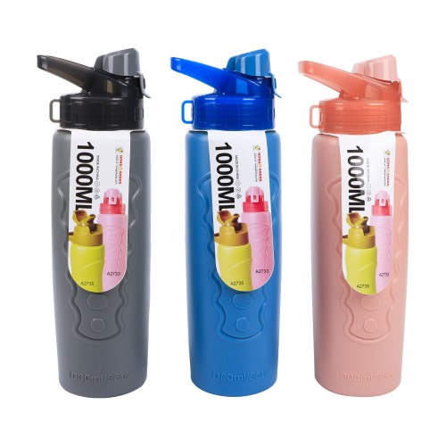 Generic Sports Water Bottle 1000ml - 3 Color Pack