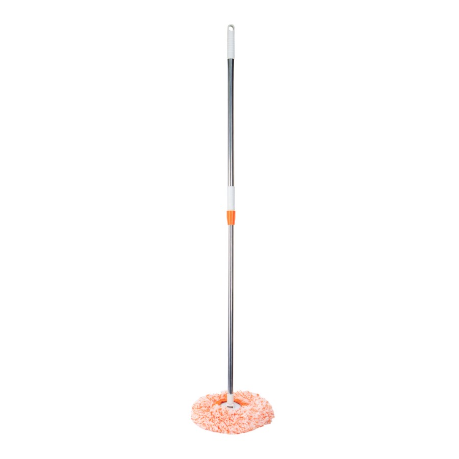 KITCHENMARK Long Steel Handle Round Duster 75cm - Orange