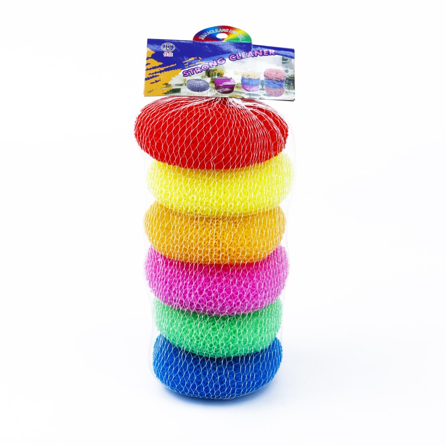 Generic 5pc Plastic Scourer 8g Multicolor Combo Pack