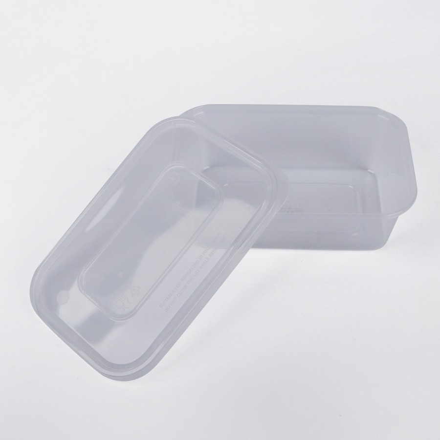 KITCHENMARK 15pcs Plastic Take Away Containers 600ml - Transparent