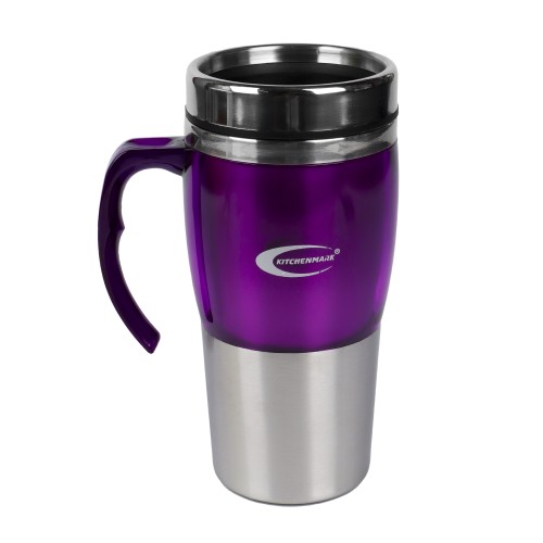 KITCHENMARK Stainless Steel Travel Mug 600ml - Purple