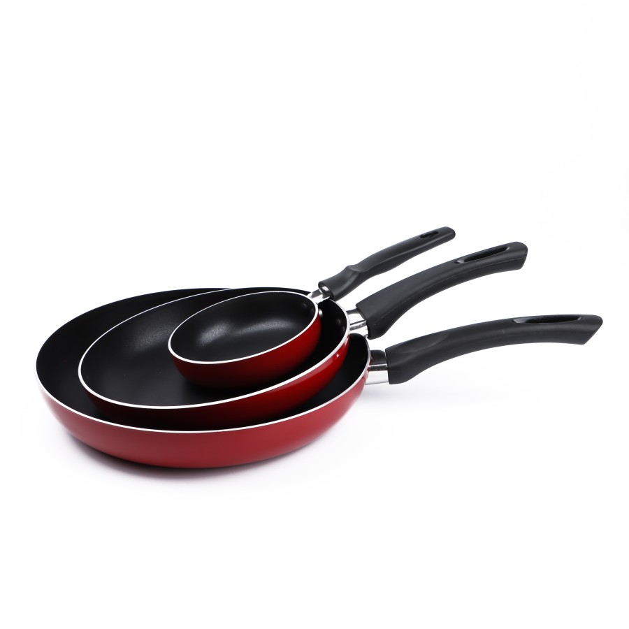 KITCHENMARK 12pc Non-stick Cookware Set - Red