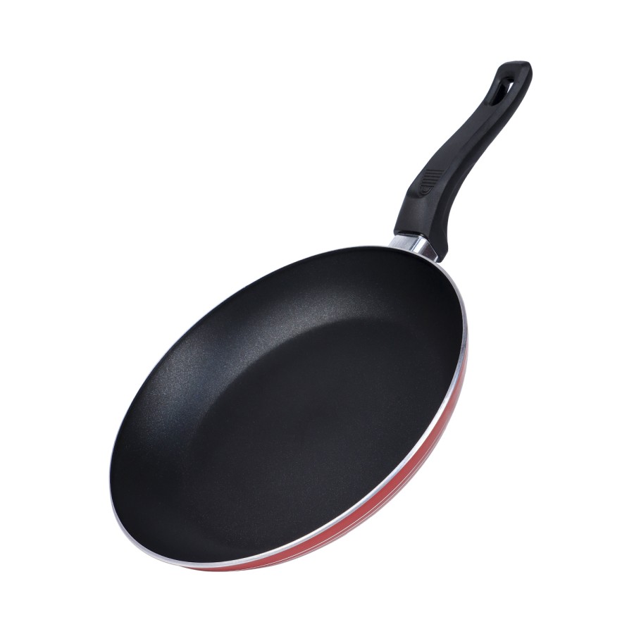 KITCHENMARK 3pc Nonstick Frying Pans Spatula Cookware Set - Red