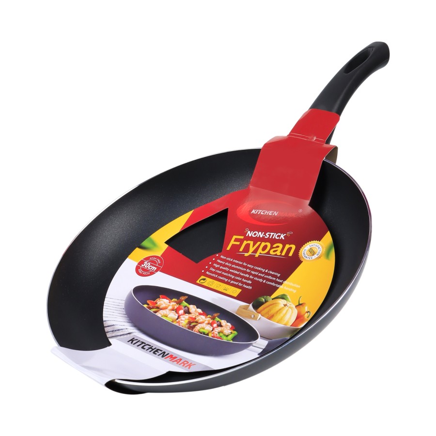 KITCHENMARK Nonstick Aluminium Frypan 30cm - Black