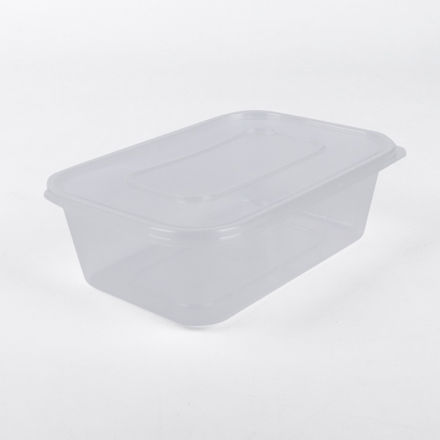 KITCHENMARK 15pcs Plastic Take Away Containers 600ml - Transparent