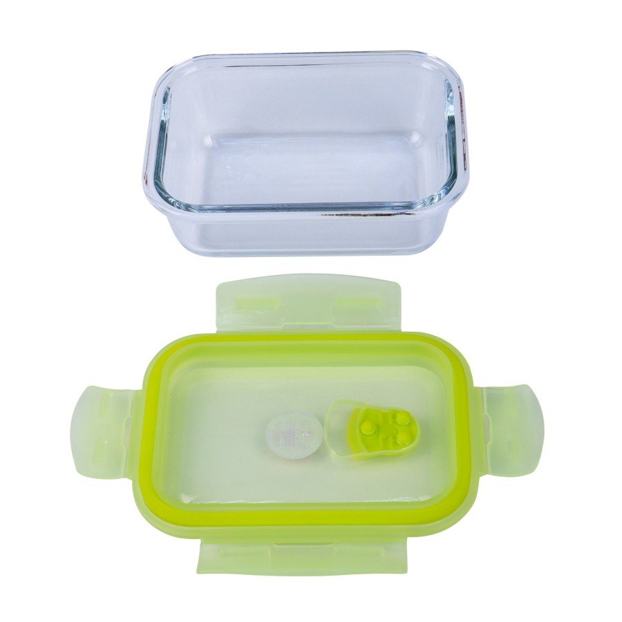 Generic Glass Storage Food Container 370ml - Green