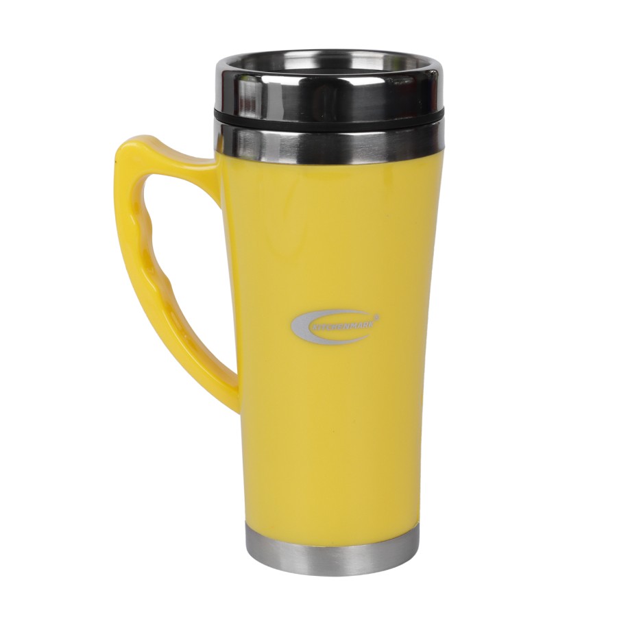 KITCHENMARK Stainless Steel Travel Mug 600ml - Yellow 