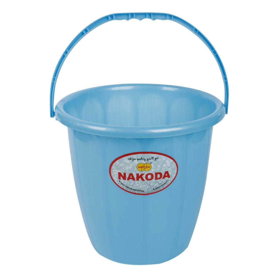 NAKODA Plastic Turbo Bucket With Lid  13L - Blue 