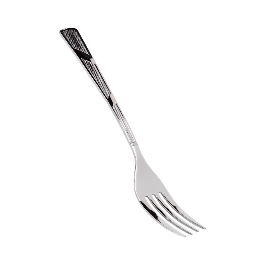 BECHOWARE 3pc Stainless Steel Texture Design Table Fork Set 20.5cm - Silver