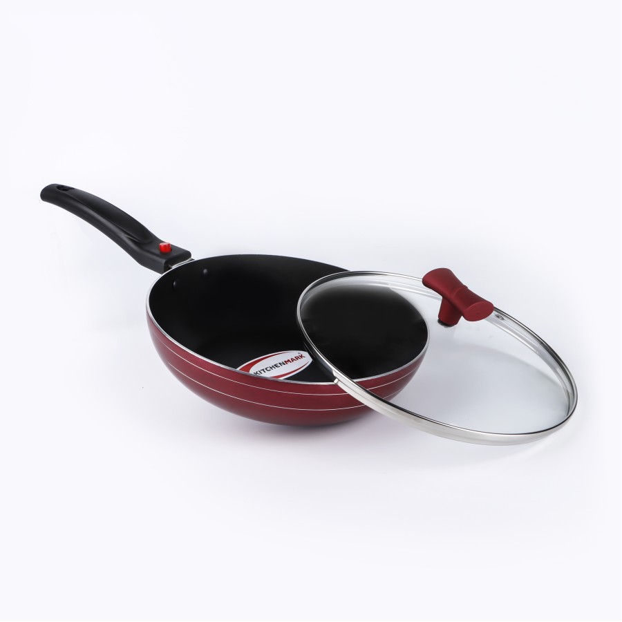 KITCHENMARK Nonstick Wokpan with Lid -24cm