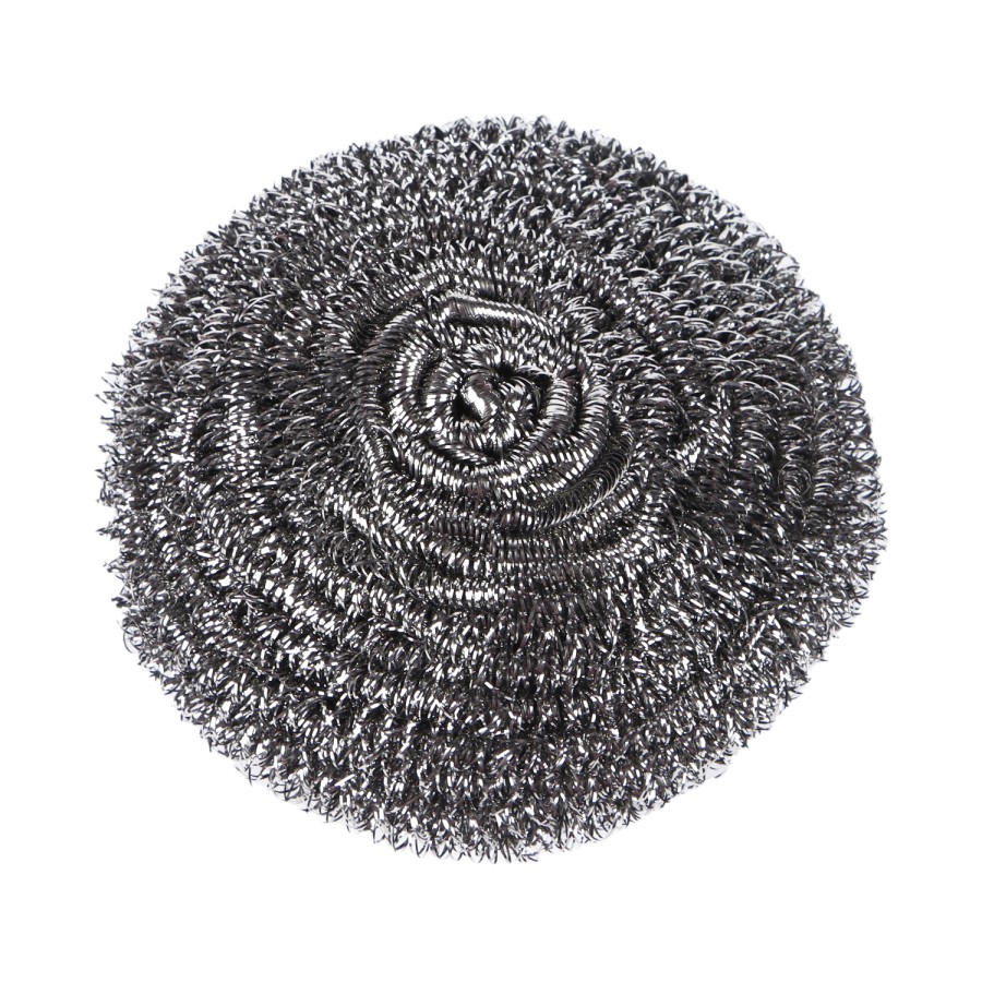 Generic 12pc Stainless Steel Steel Wool 50g Scourer Card Pack - Silver