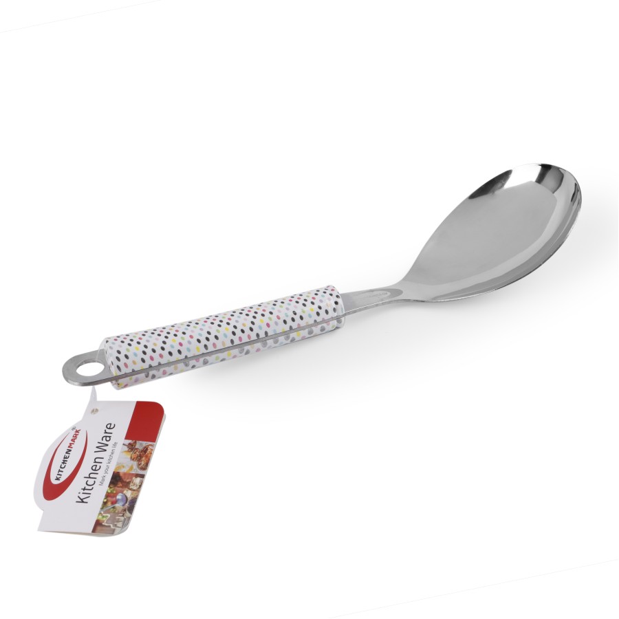 KITCHENMARK Stainless Steel Basting Rice Spoon - Color Dots