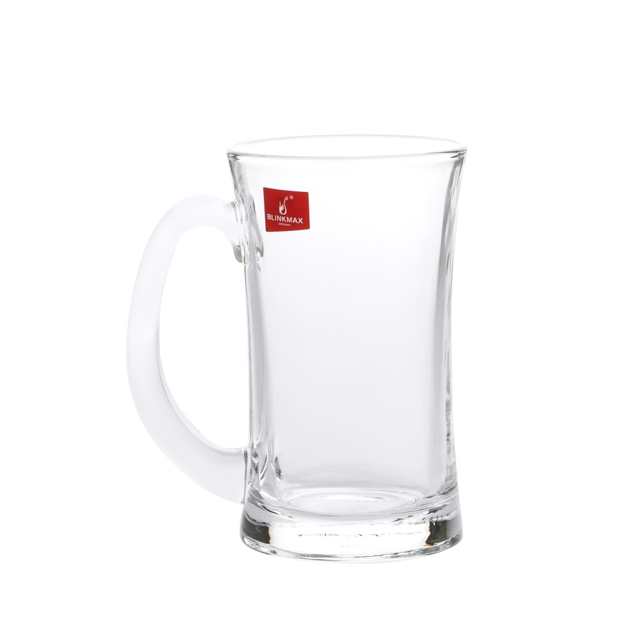 BLINKMAX 2pc Beer Glass Mug Tumbler Set Transparent Drinkware 320ml