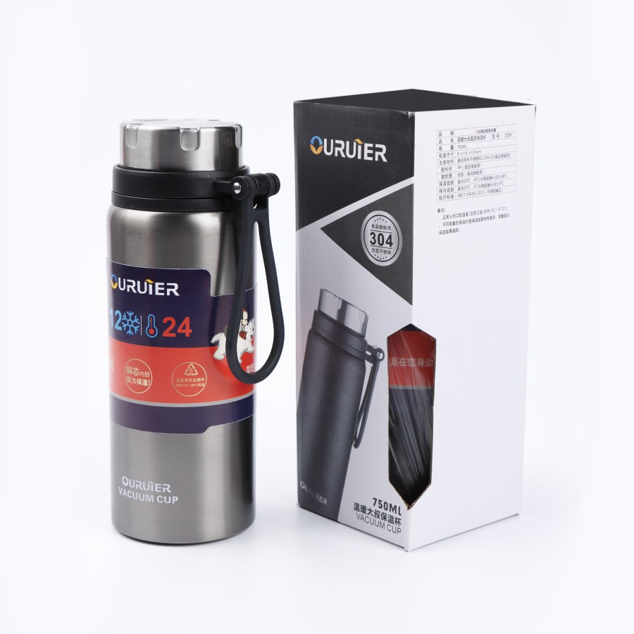 Generic Vacuum Thermos Stainless Steel Bottle 750 mL - 3 Color Pack