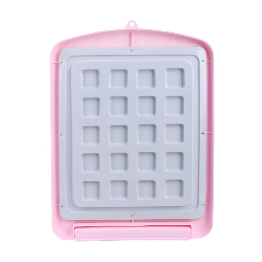 Generic Wall Mount Makeup Mirror 40x30cm - Pink