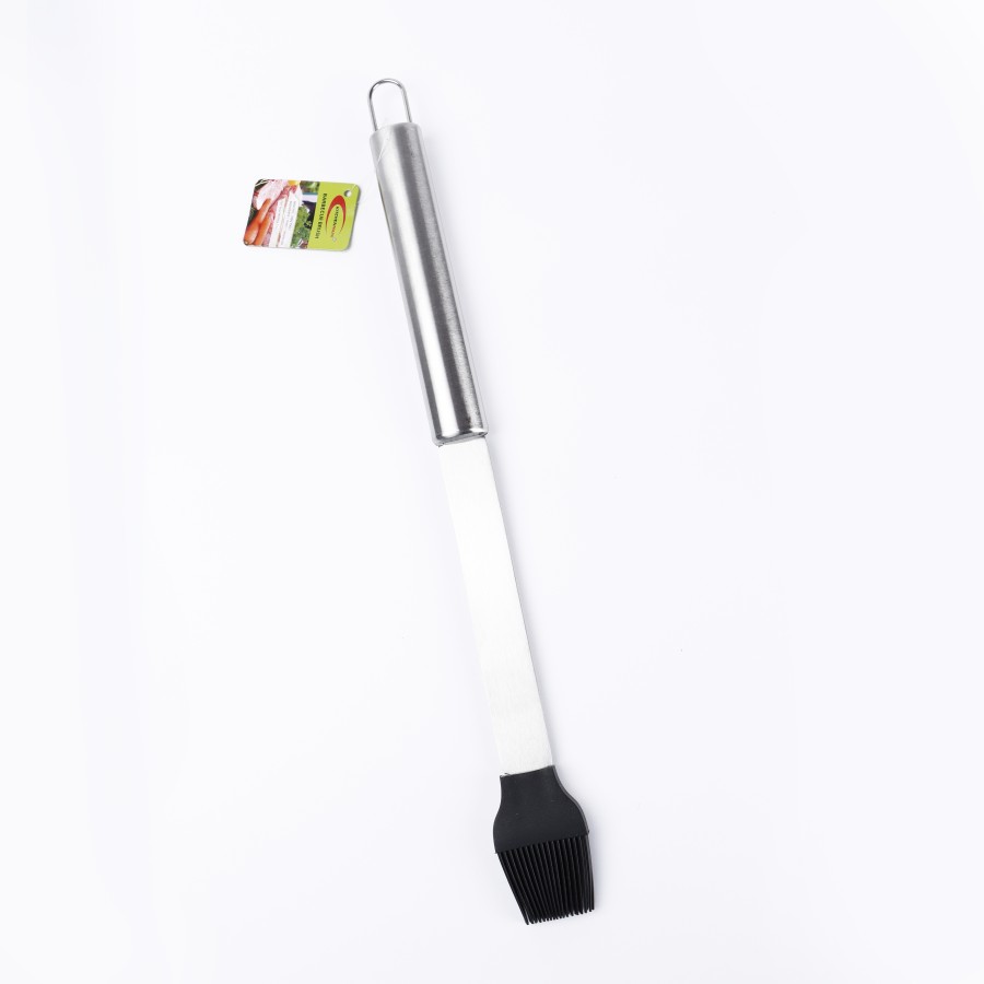 KITCHENMARK Stainless Steel Barbecue BBQ Silicone Basting Brush 43cm 