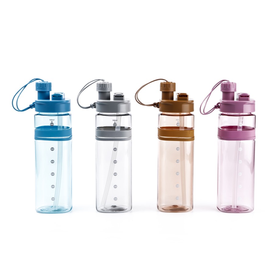 Generic Plastic Water Bottle 700 mL - 4 Color Pack