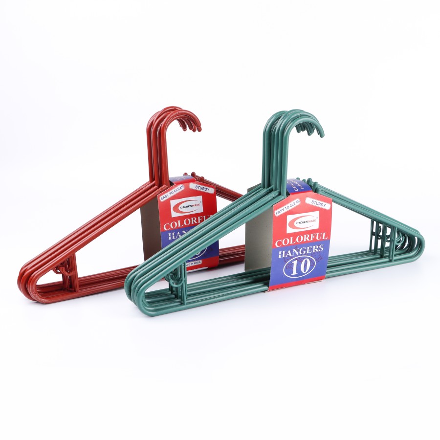 KITCHENMARK Cloth Hanger - Set of 10 - Multicolor