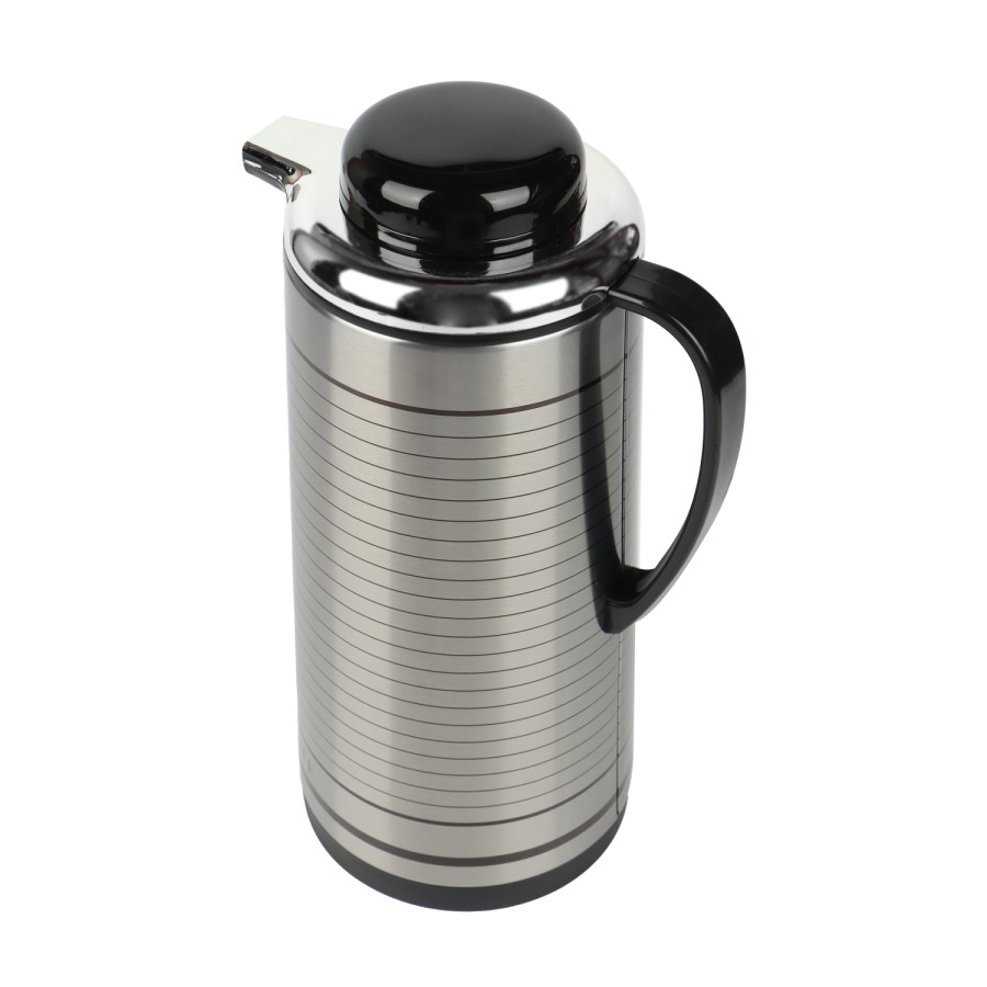 KITCHENMARK 1.6L Vacuum Flask - Silver Stripes