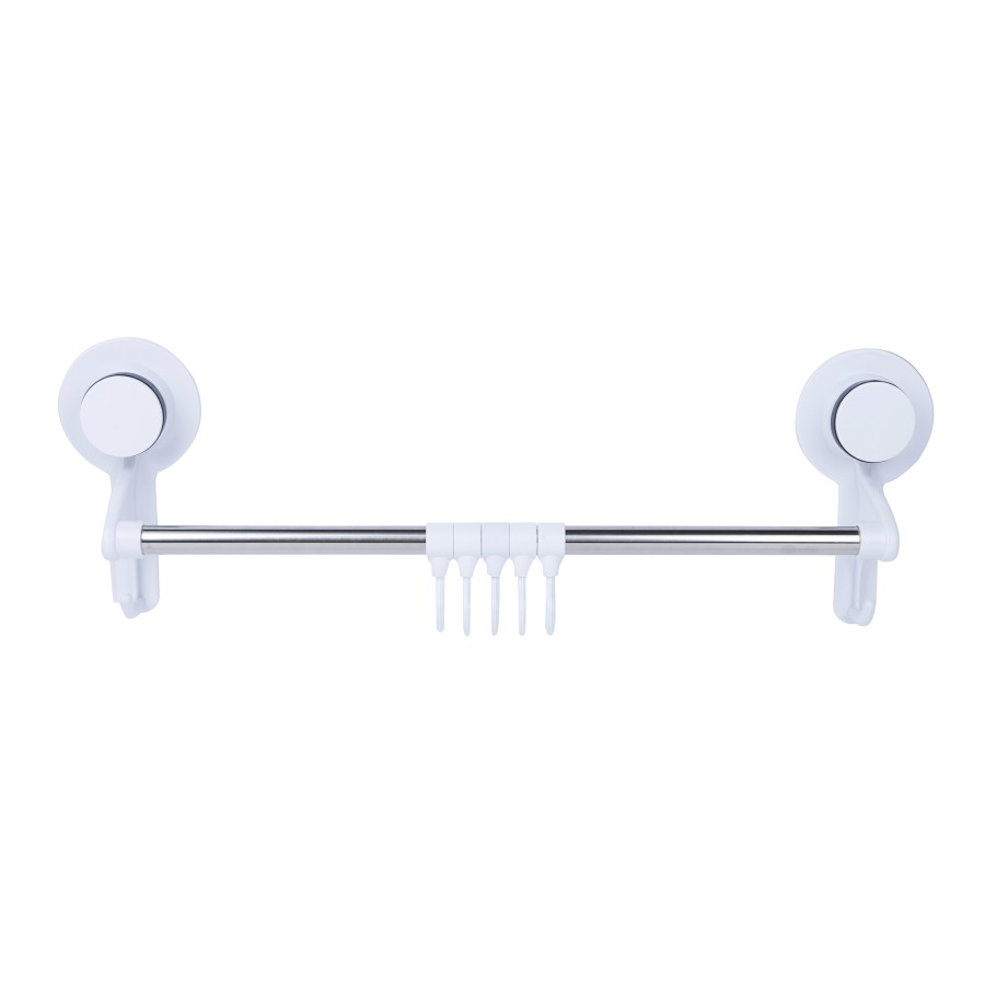 BECHOWARE Towel Hanger with 7 Hooks 40cm - White